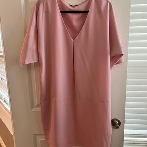 Pink V-Neck Dress